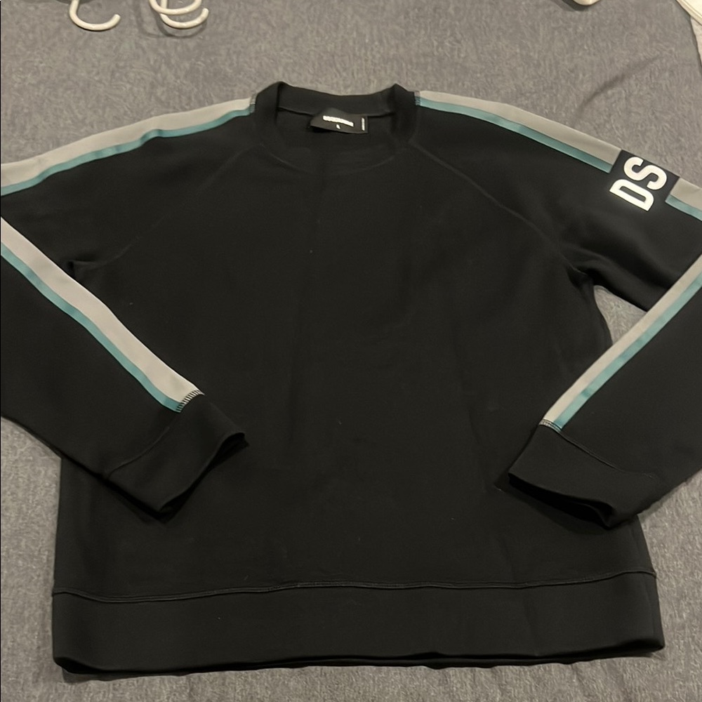 DSQUARED2 Black and Gray Hoodie with Logo Accents